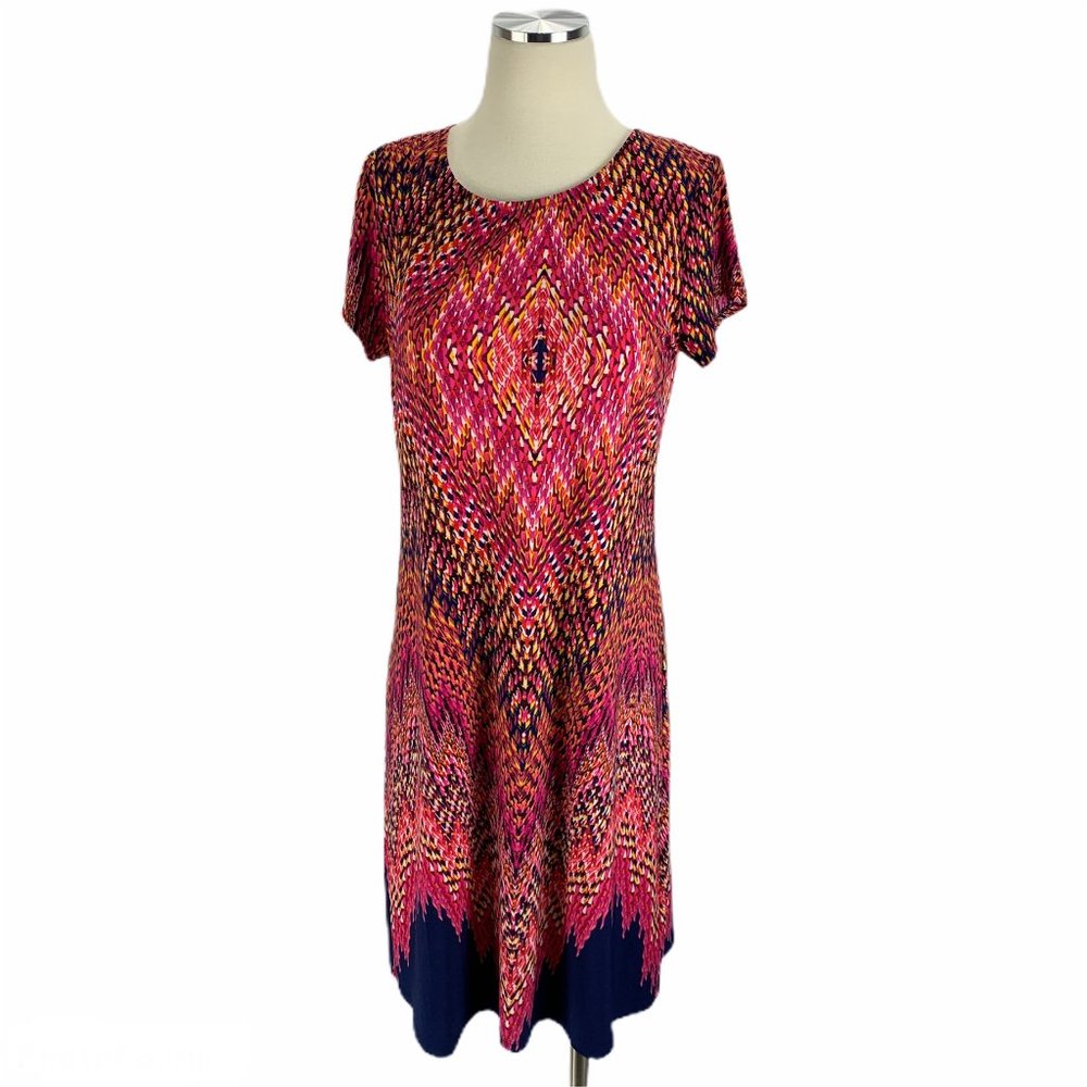 Tiana B. Shift Stretch 10 Dress Red Pink